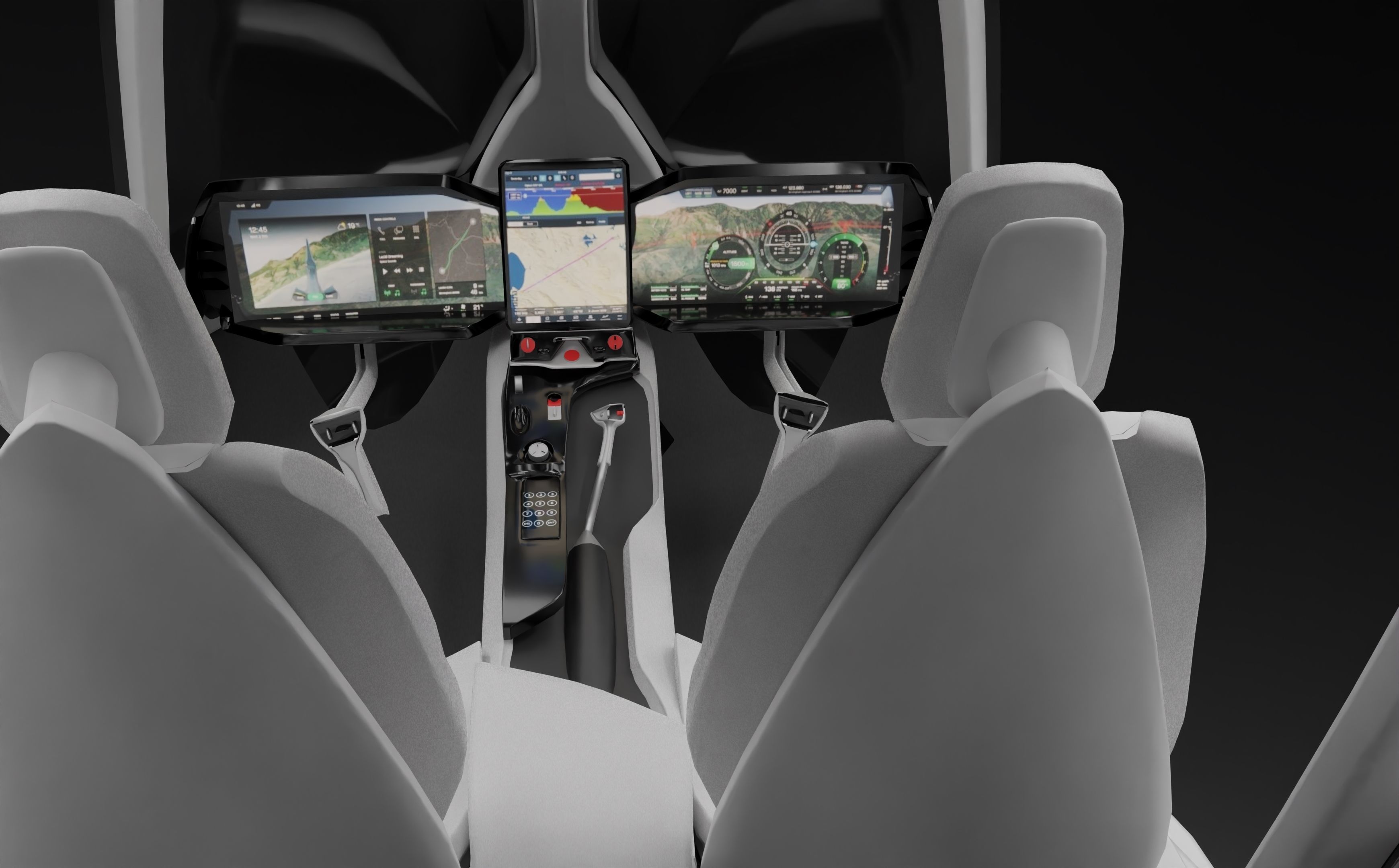 Hill HX50 Concept helicopter Low-poly 3D model_10