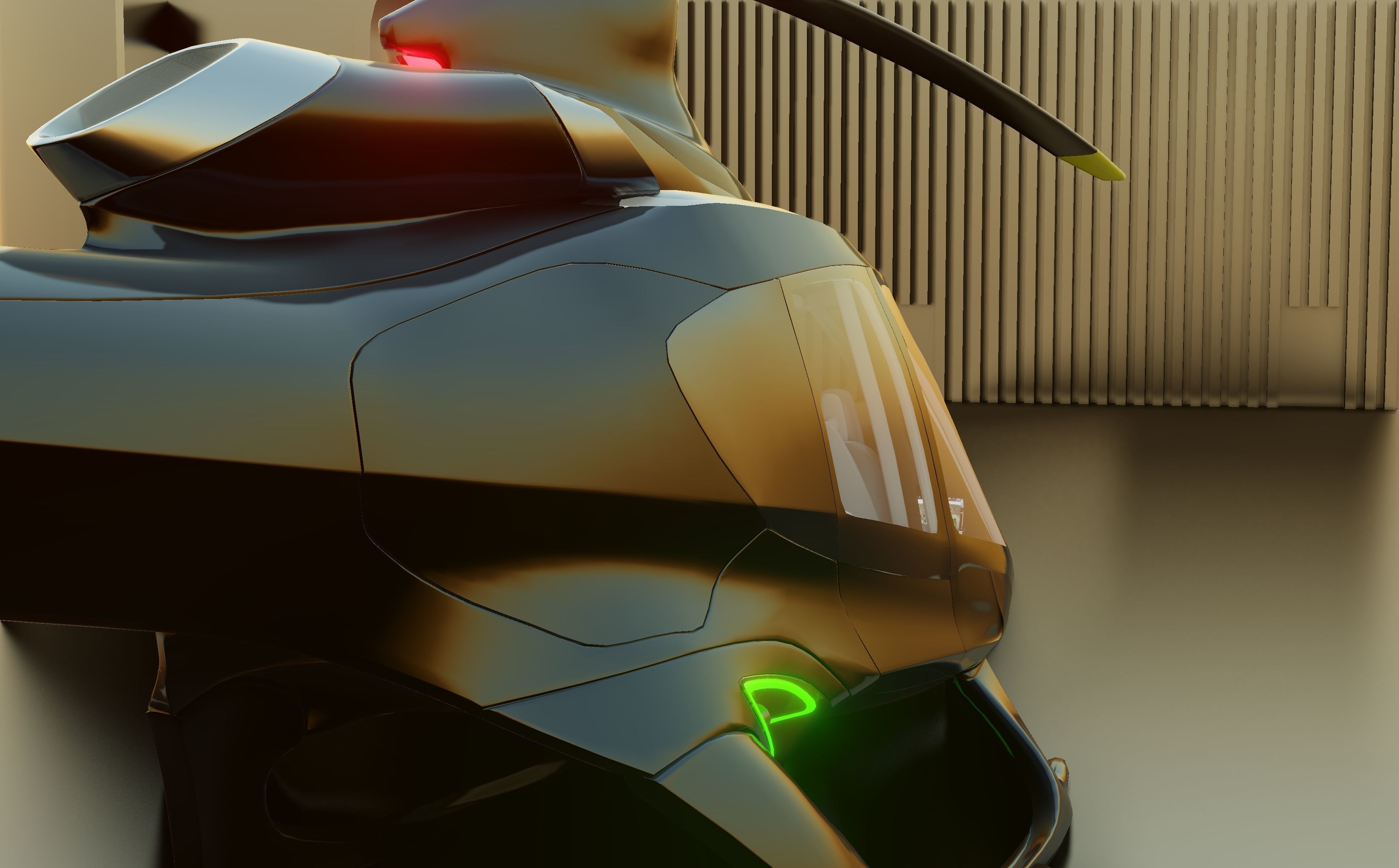 Hill HX50 Concept helicopter Low-poly 3D model_4