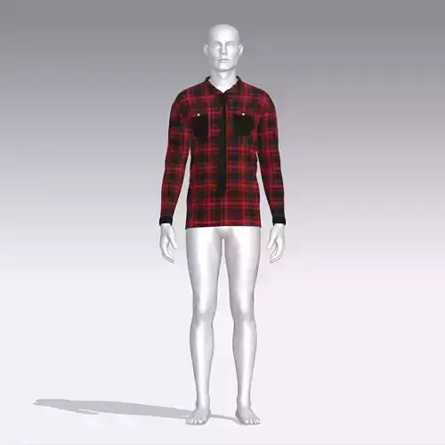 Shirt mannequin with plaid