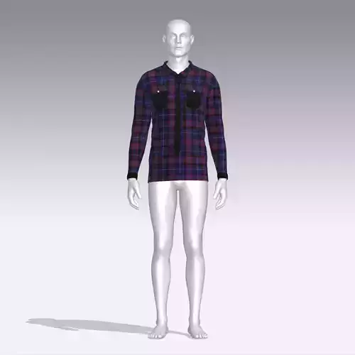 Shirt mannequin wearing plaid