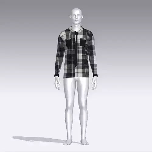 Shirt male mannequin wearing plaid