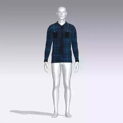 Shirt mannequin wearing plaid
