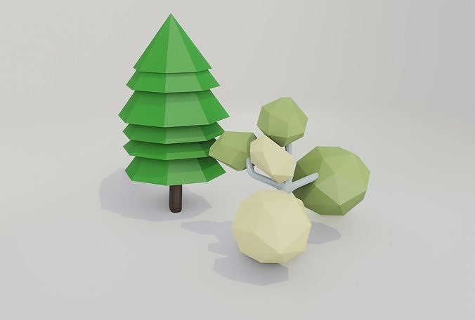 Low Poly Tree polygonal trees free VR / AR / low-poly 3D model | CGTrader