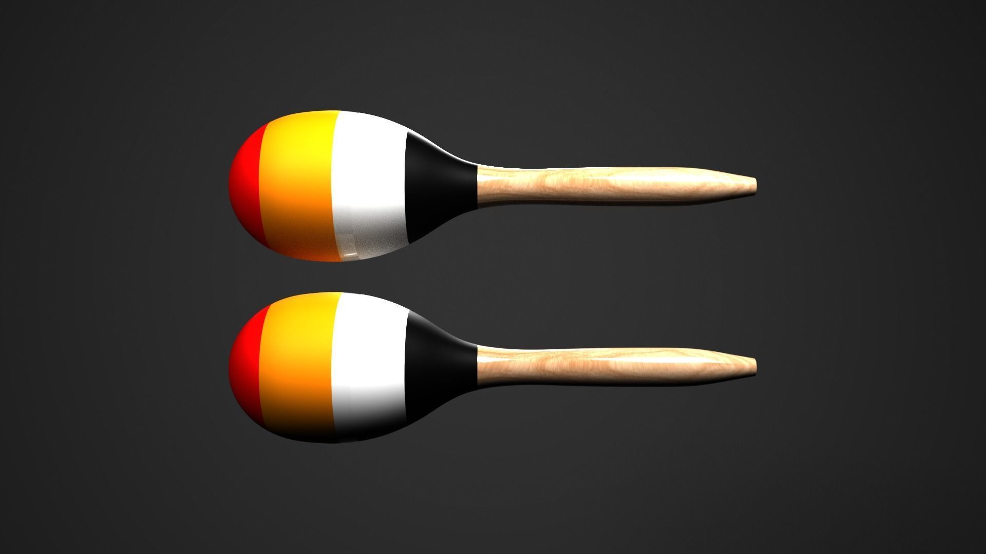 Maracas Percussion Instruments 3D model_7