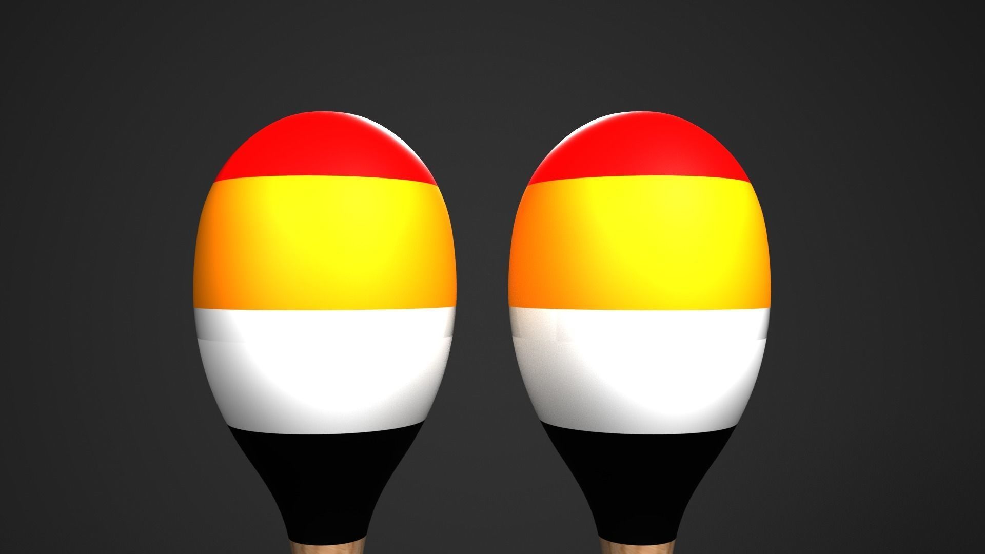 Maracas Percussion Instruments 3D model_6
