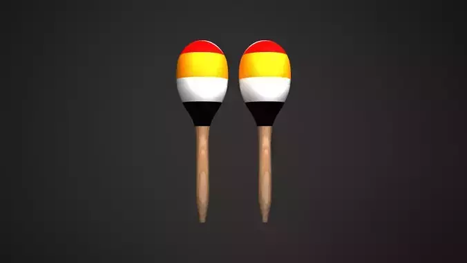 Maracas Percussion Instruments 3D model