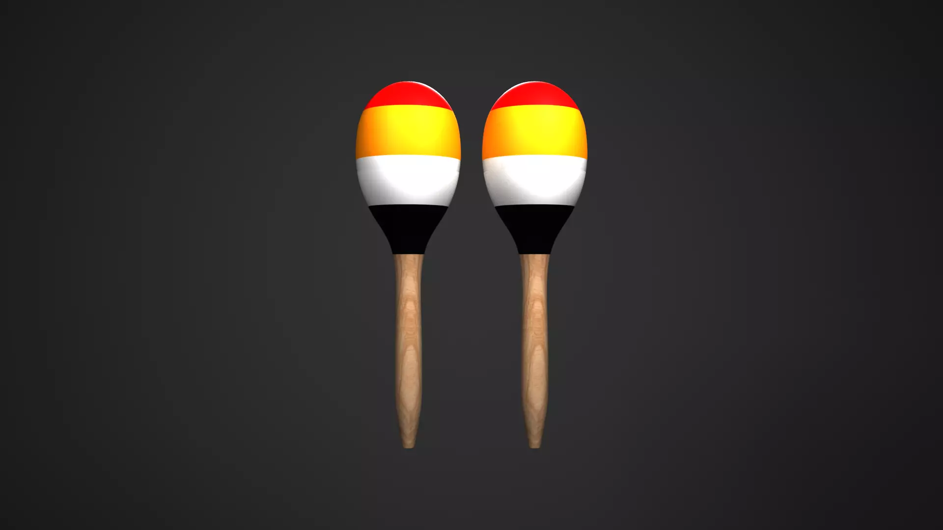 Maracas Percussion Instruments 3D model_0