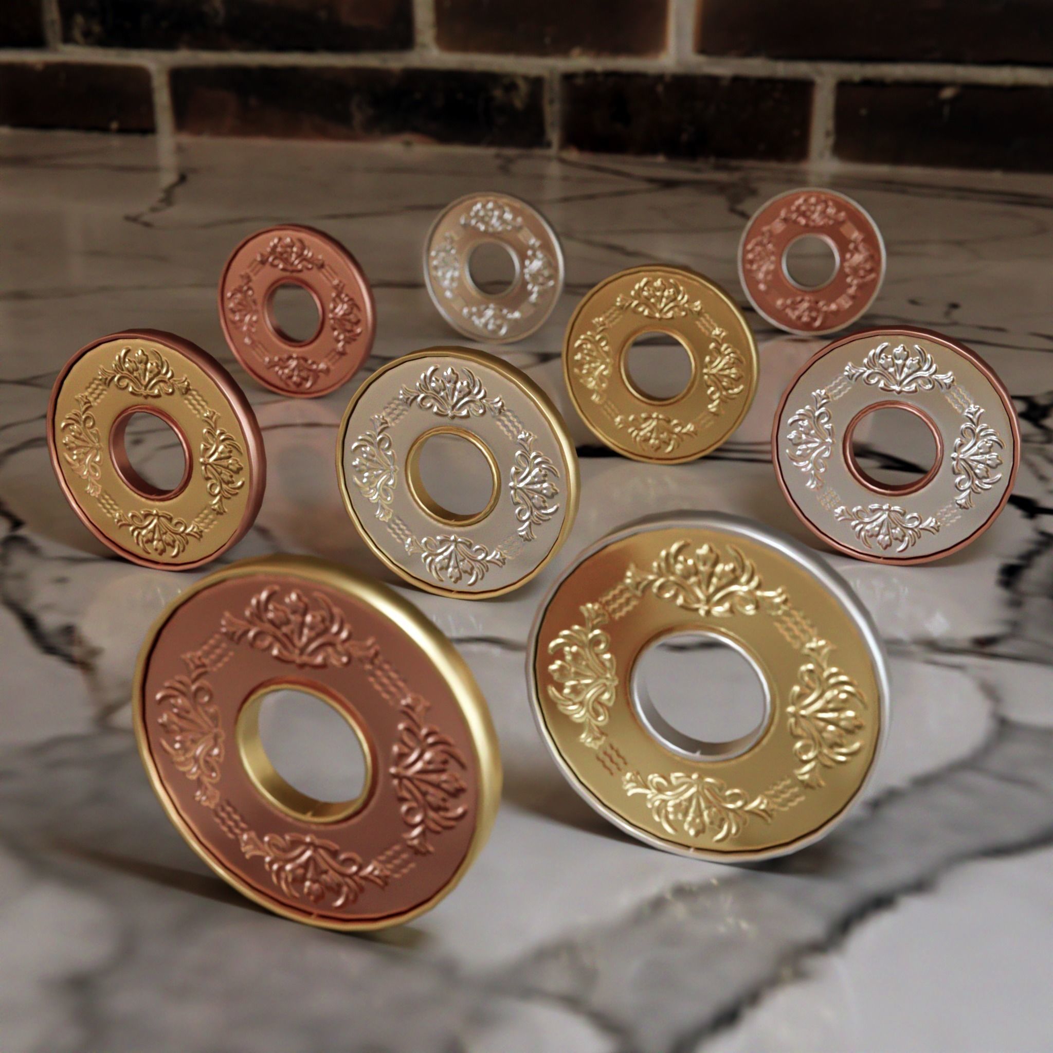 Metallic Coins Pack01 Low-poly 3D model_6