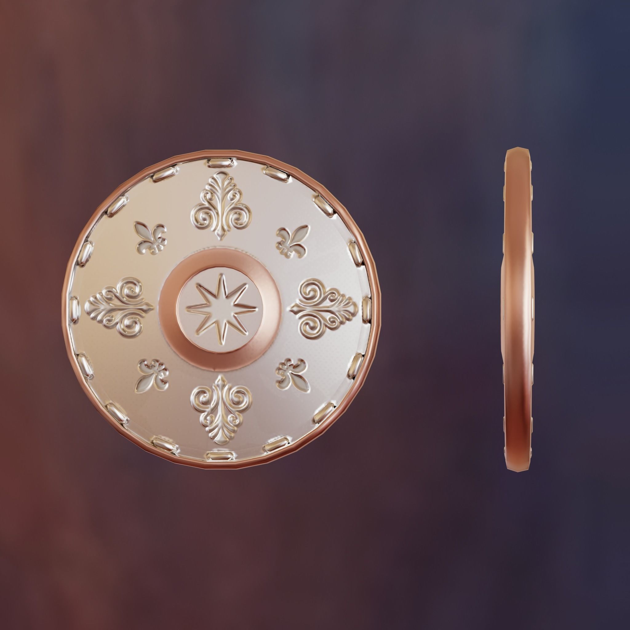 Metallic Coins Pack01 Low-poly 3D model_13