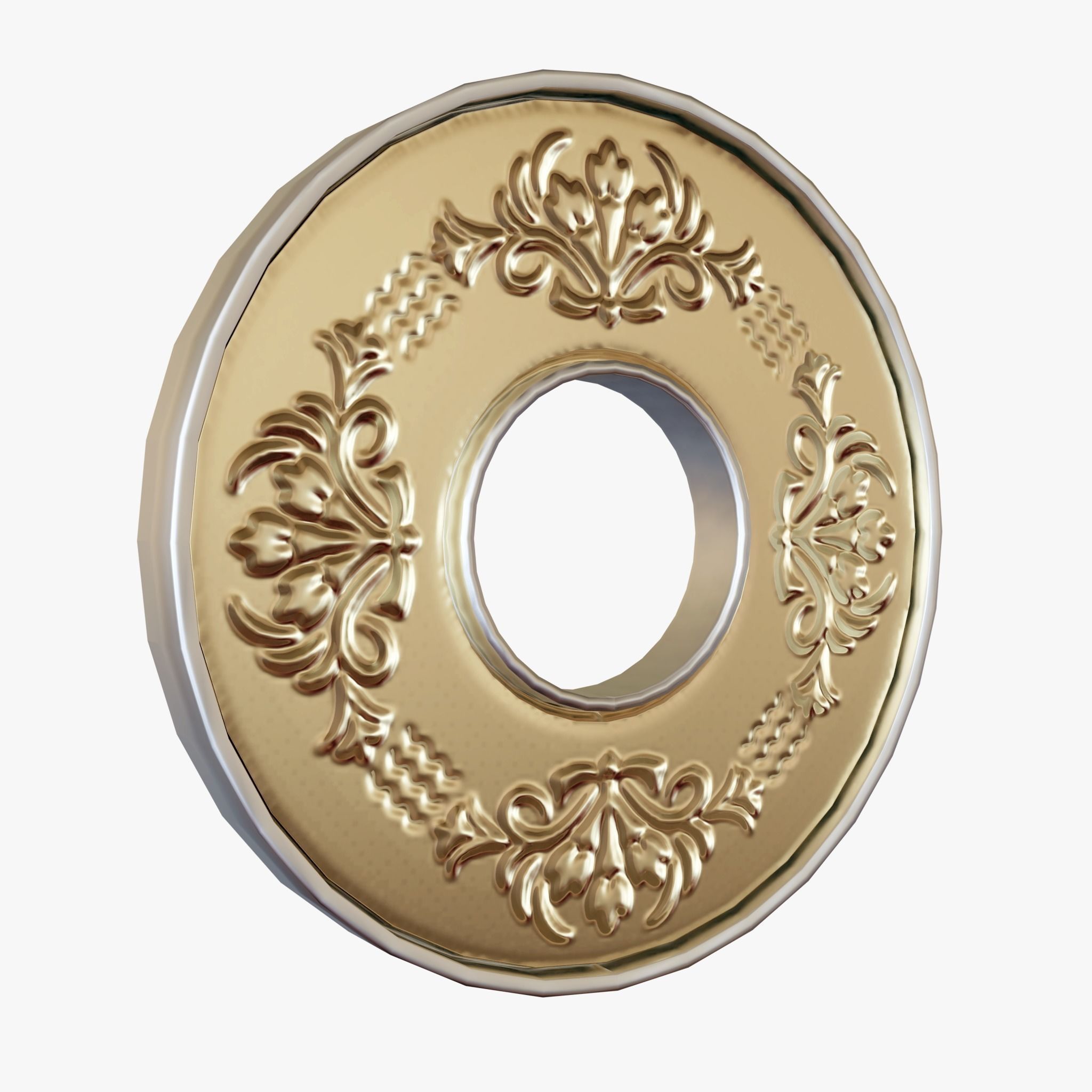 Metallic Coins Pack01 Low-poly 3D model_1