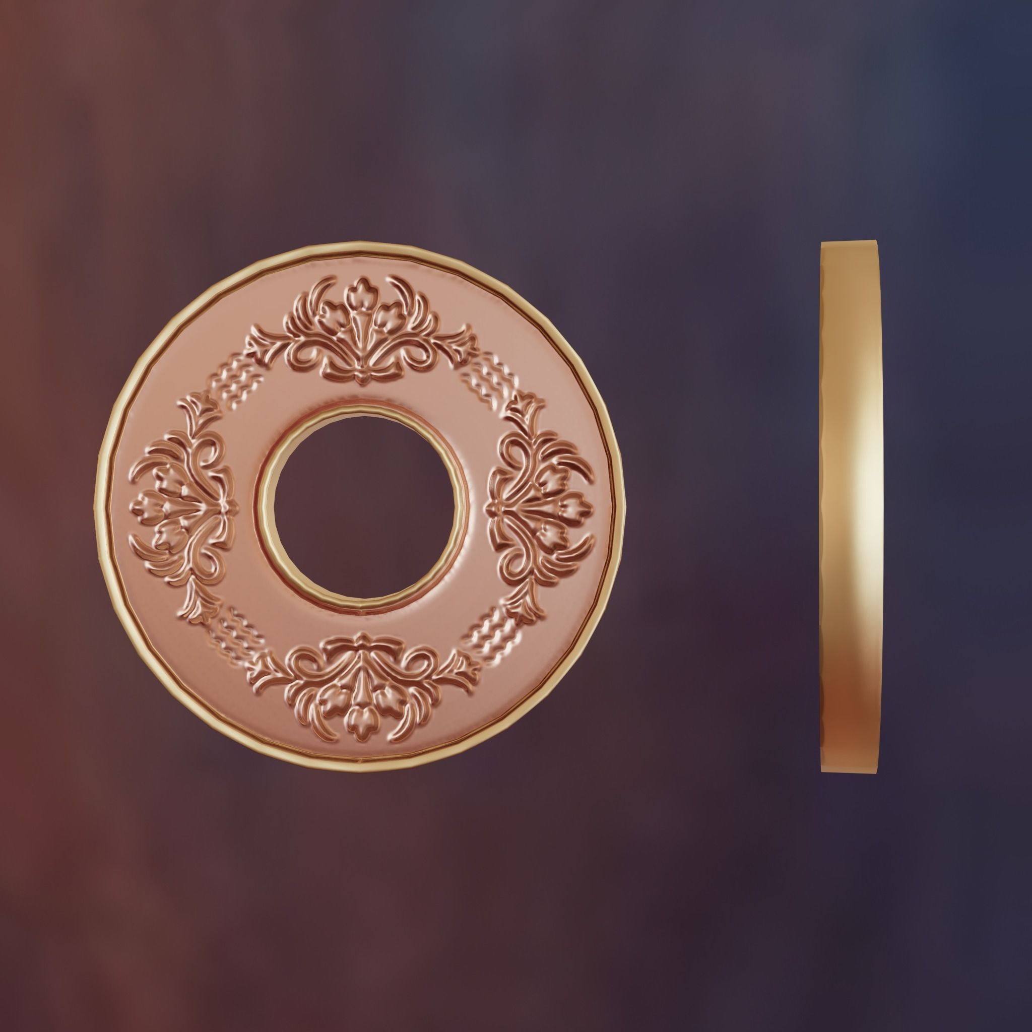 Metallic Coins Pack01 Low-poly 3D model_4