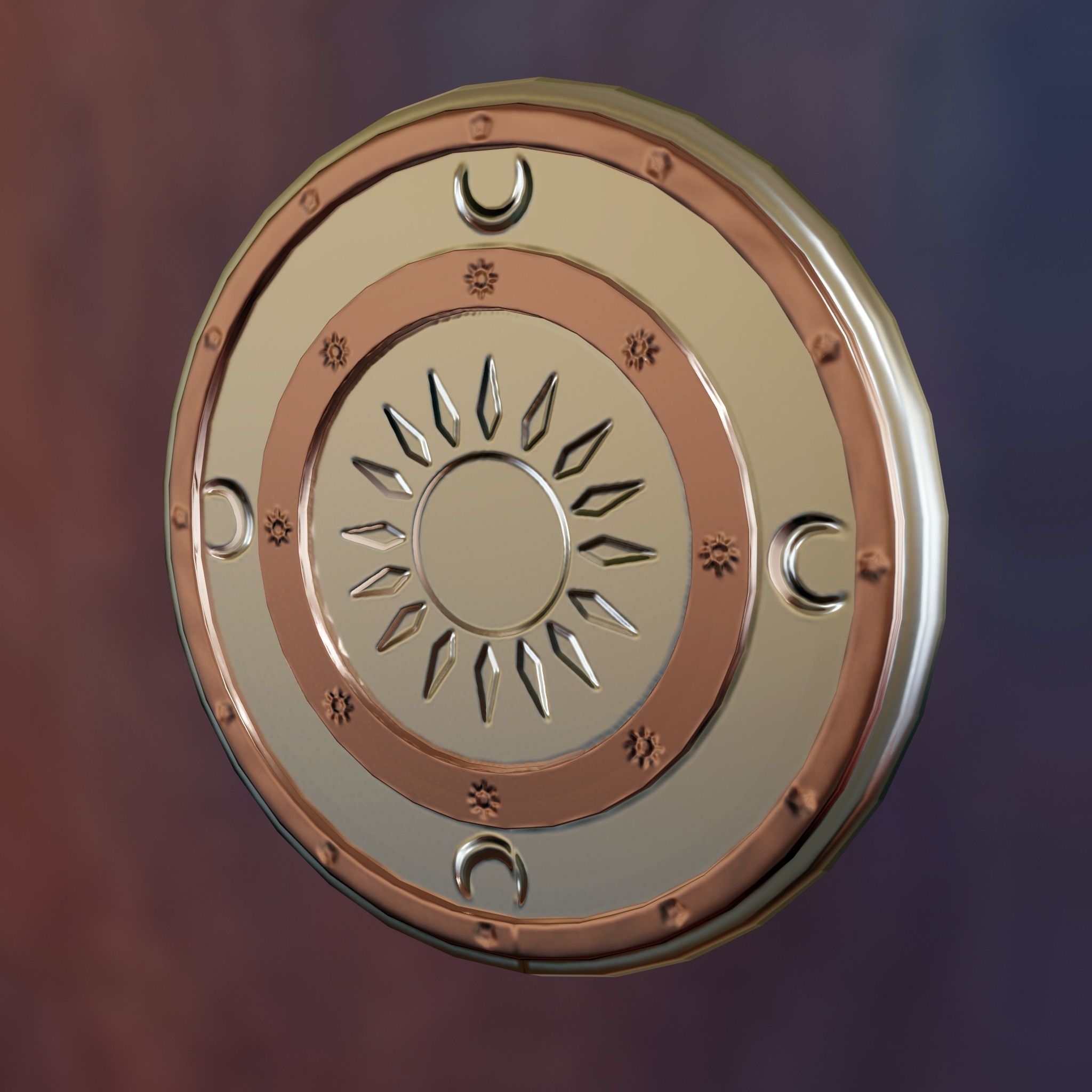 Metallic Coins Pack01 Low-poly 3D model_29