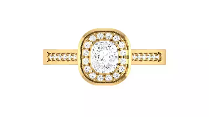 Solitaire Wedding Engagement Women Halo Ring 