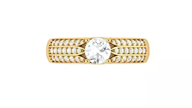 Solitaire Wedding Engagement Women Ring 