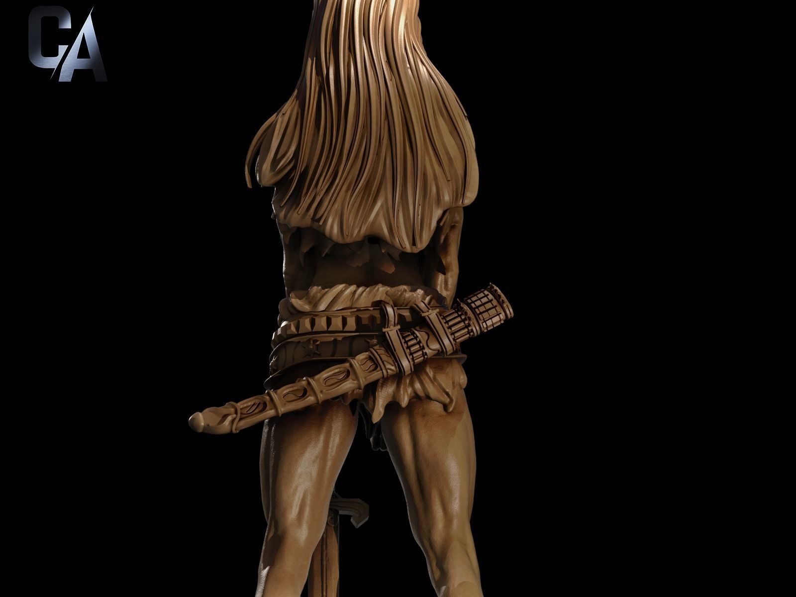 Female Conan 3D print 3D print model_10