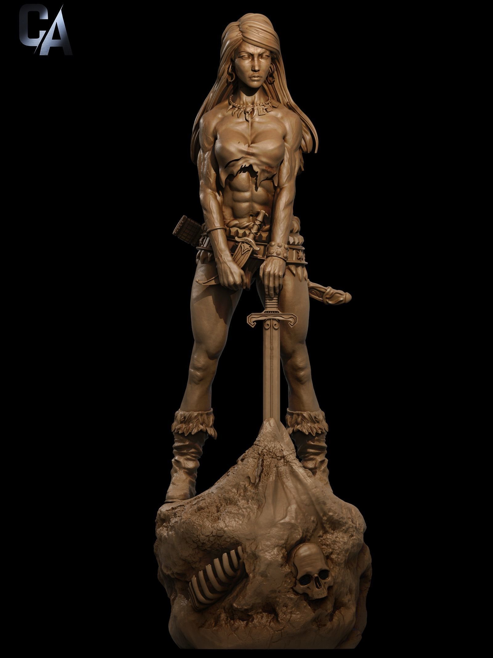 Female Conan 3D print 3D print model_12