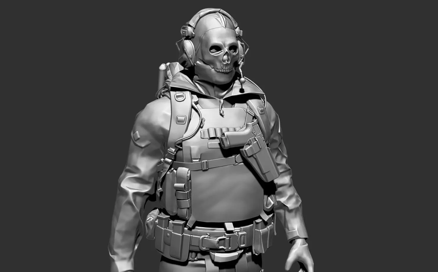 CALL OF DUTY MODERN WARFARE 2- SIMON GHOST RILEY 3D print model