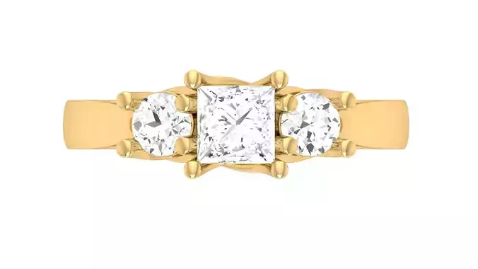 Solitaire Wedding Engagement Women Princess Stone Ring 