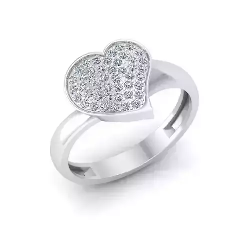 Solitaire Wedding Engagement Women Heart Ring 