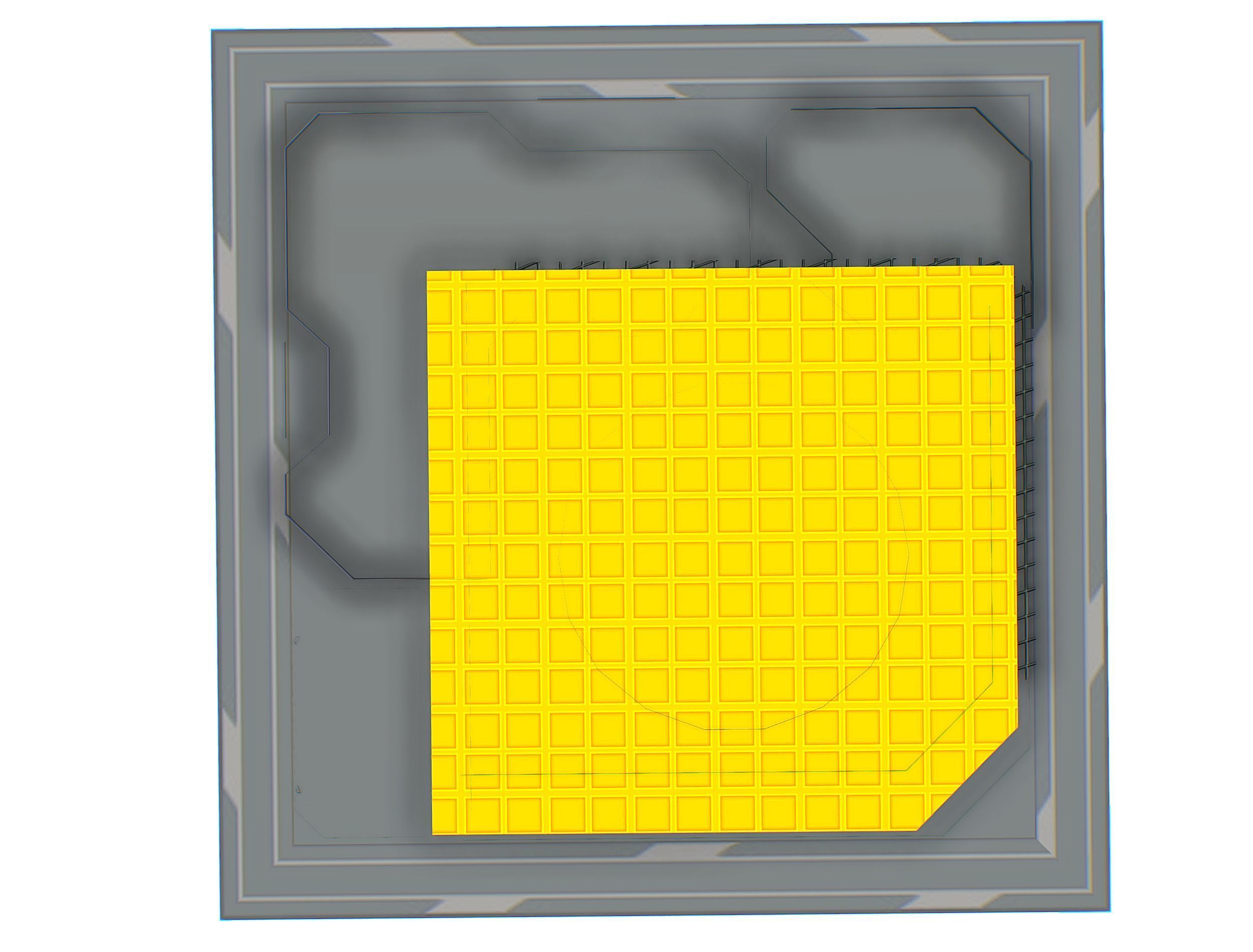 isometrical UFO radar platform station upgrade 3 Low-poly 3D model_21