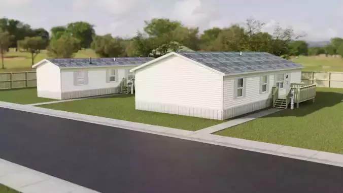 Trailer Houses  Low-poly 3D model