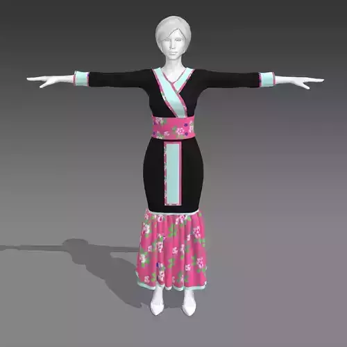 female fashion cartoon 3d outfit 
