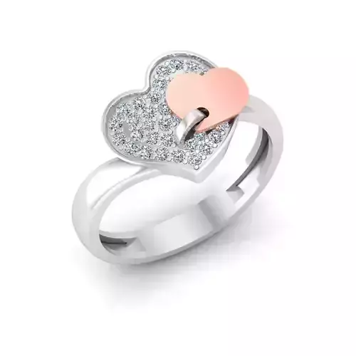 Solitaire Wedding Engagement Women Heart Ring 