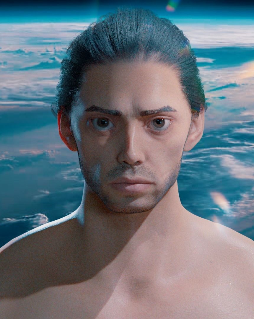 Stylized rigged - Blender 3d character Bolo  3D model_3