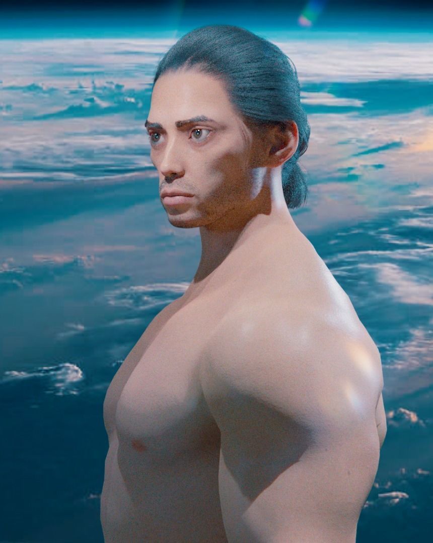 Stylized rigged - Blender 3d character Bolo  3D model_6