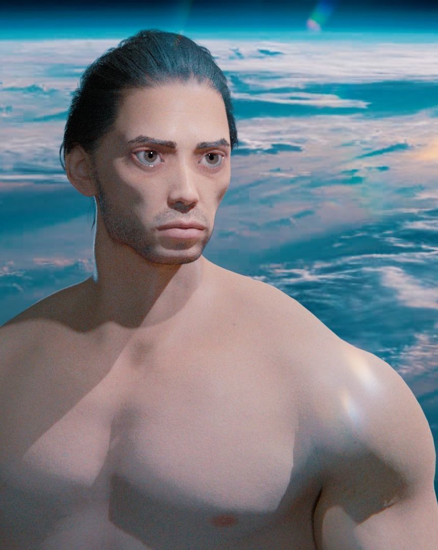 Stylized rigged - Blender 3d character Bolo  3D model_7