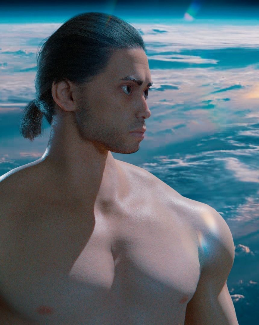 Stylized rigged - Blender 3d character Bolo  3D model_8