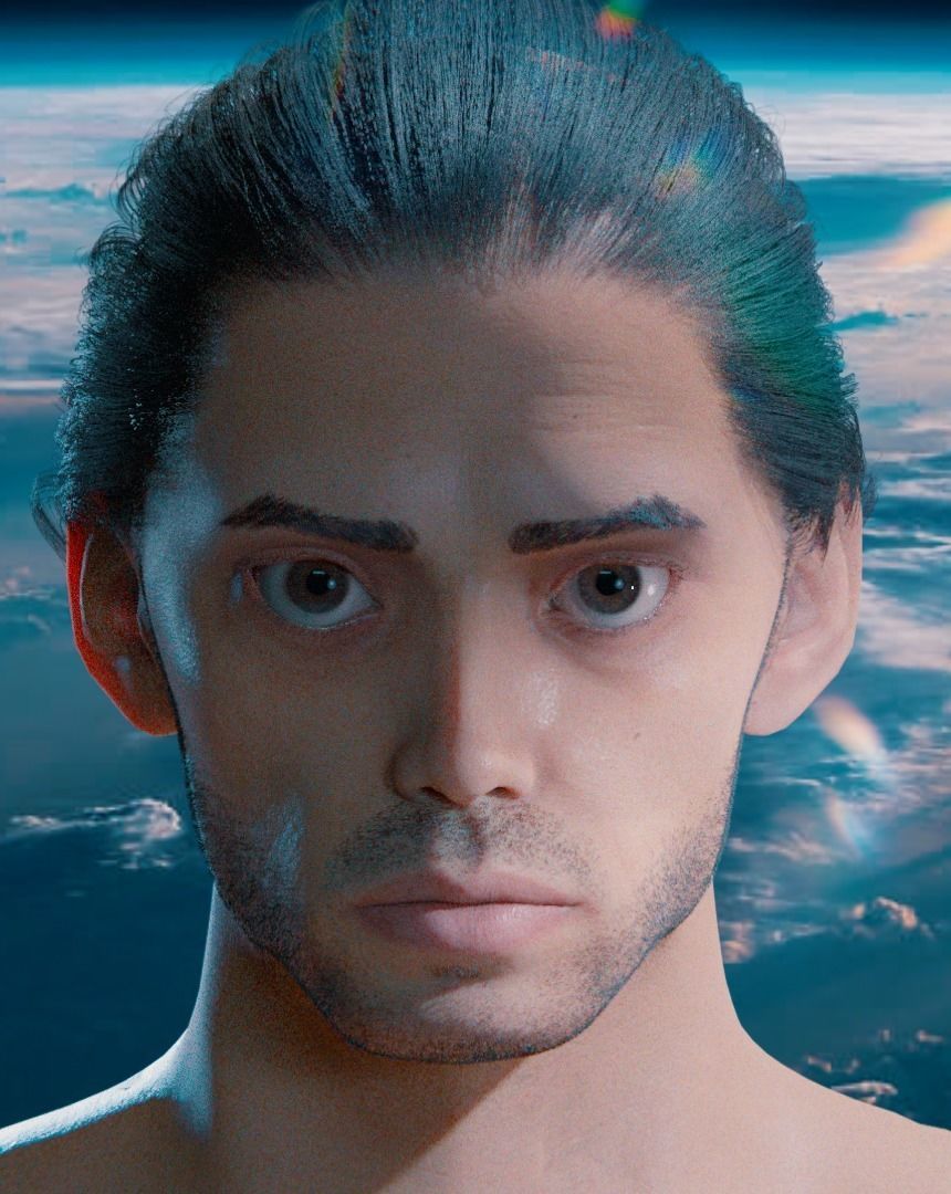 Stylized rigged - Blender 3d character Bolo  3D model_1