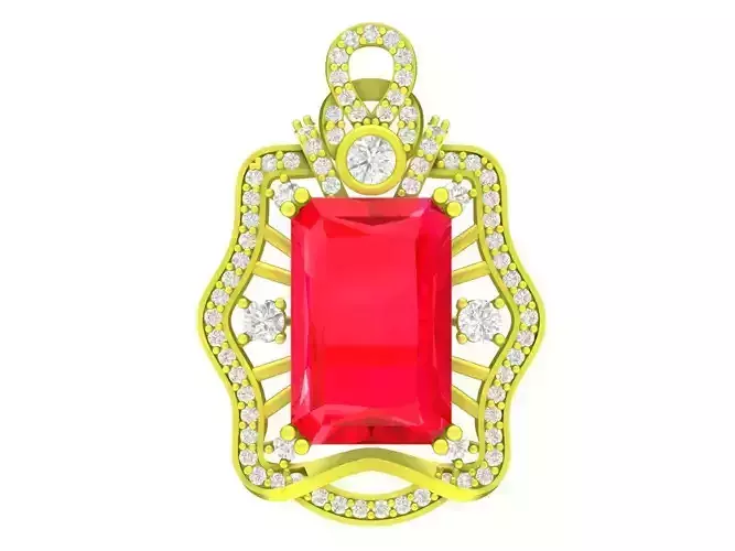 asian diamond women pendant 4257