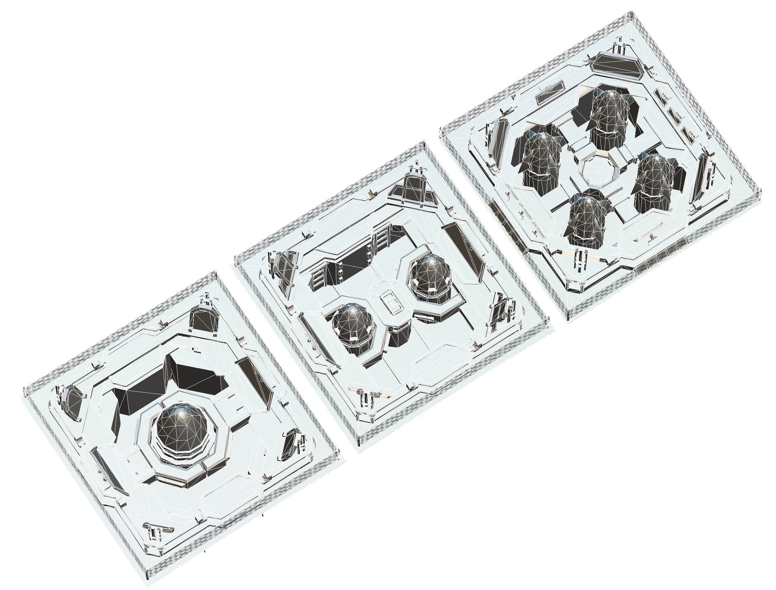 isometrical bomb torpedo launcher ALL Low-poly 3D model_22