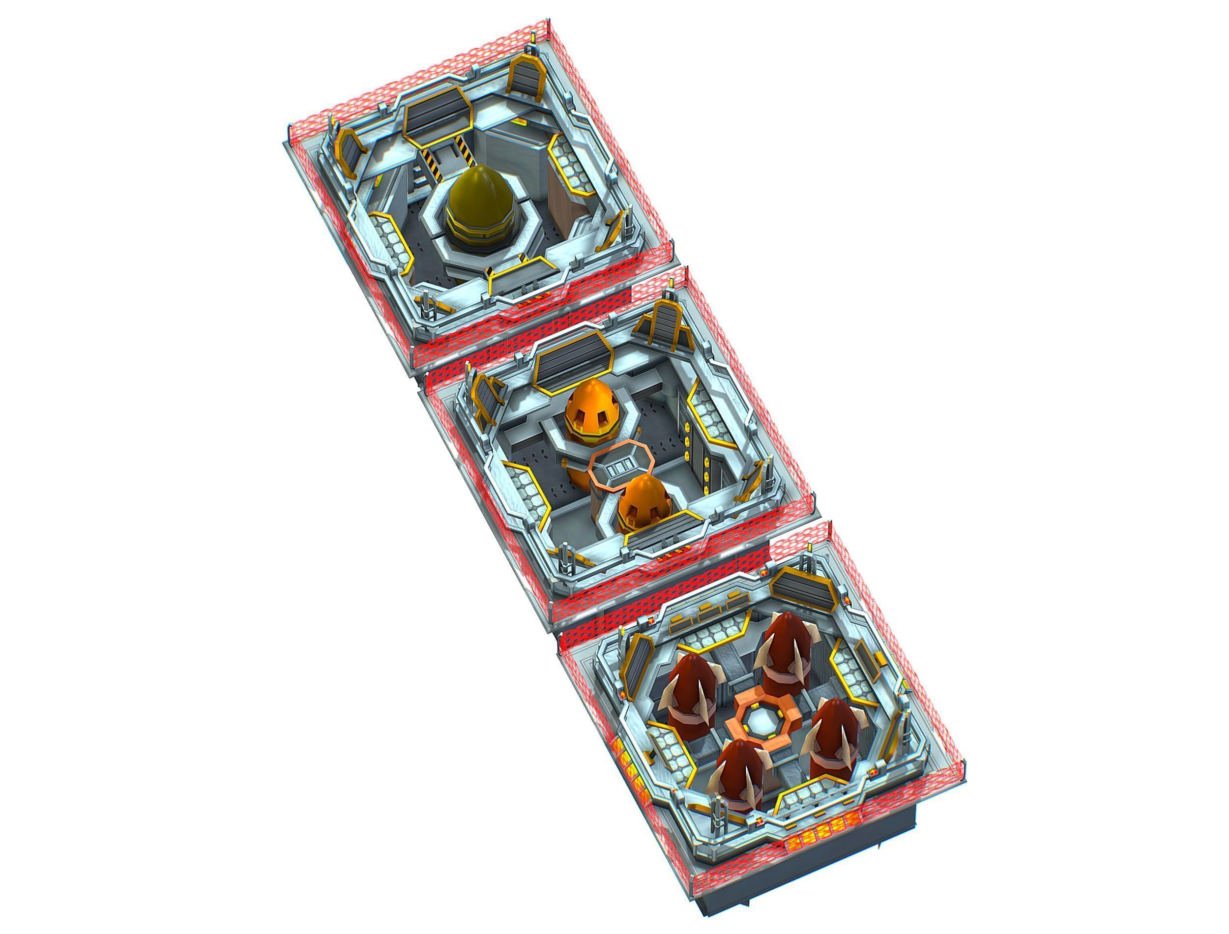 isometrical bomb torpedo launcher ALL Low-poly 3D model_4