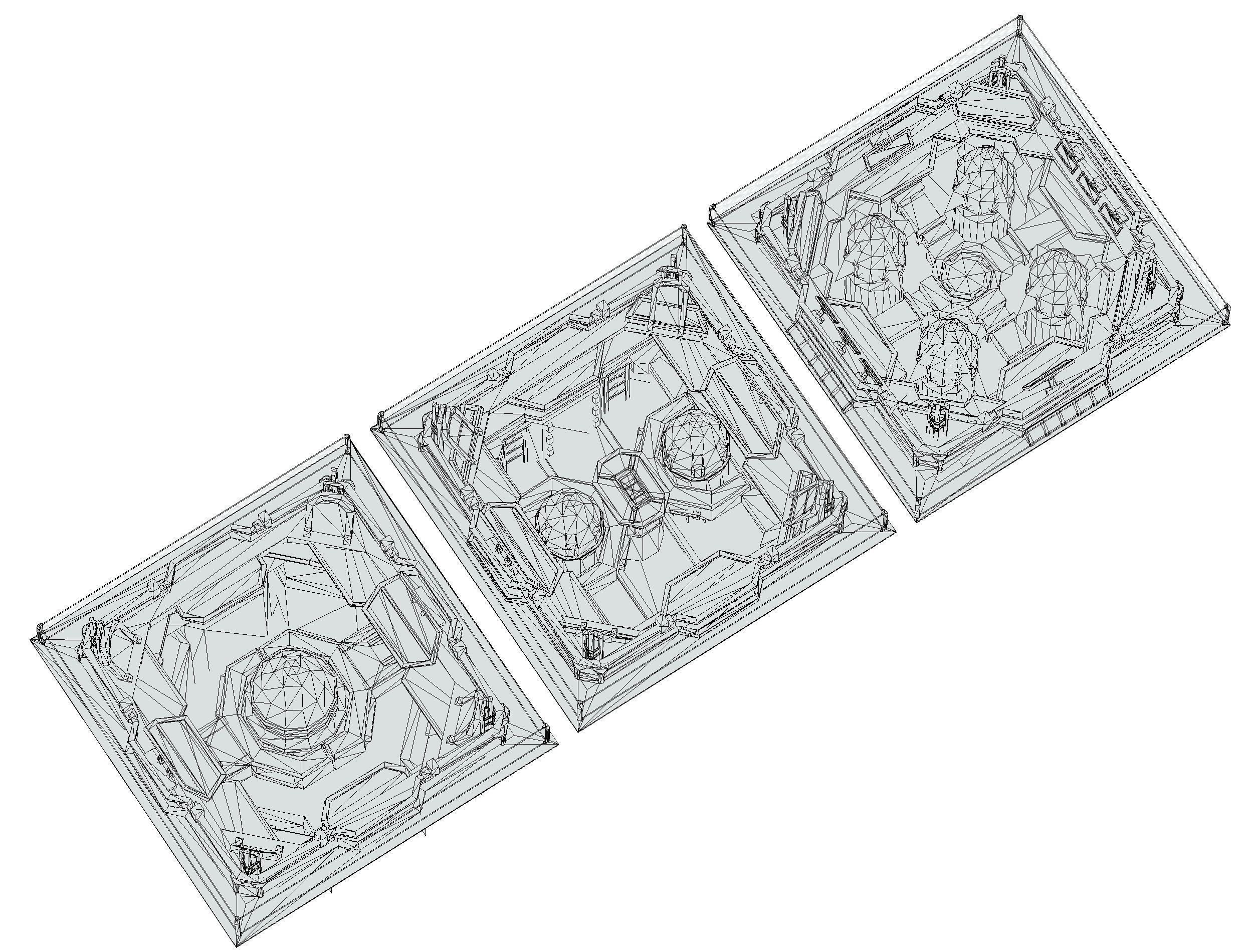 isometrical bomb torpedo launcher ALL Low-poly 3D model_24