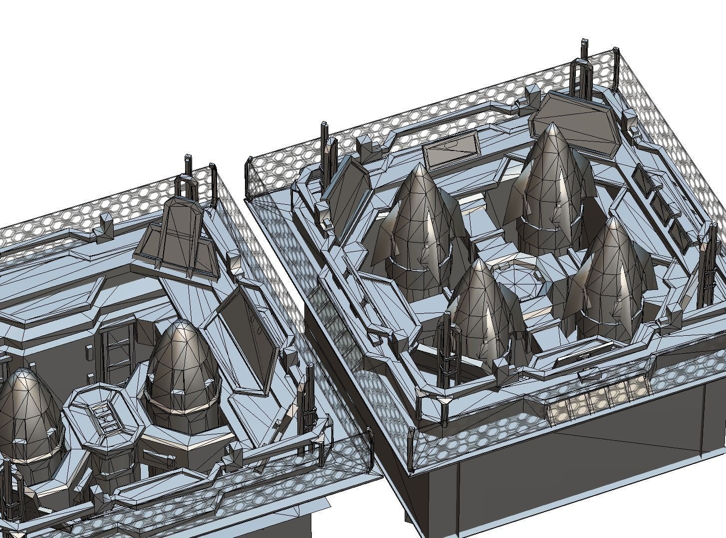 isometrical bomb torpedo launcher ALL Low-poly 3D model_28