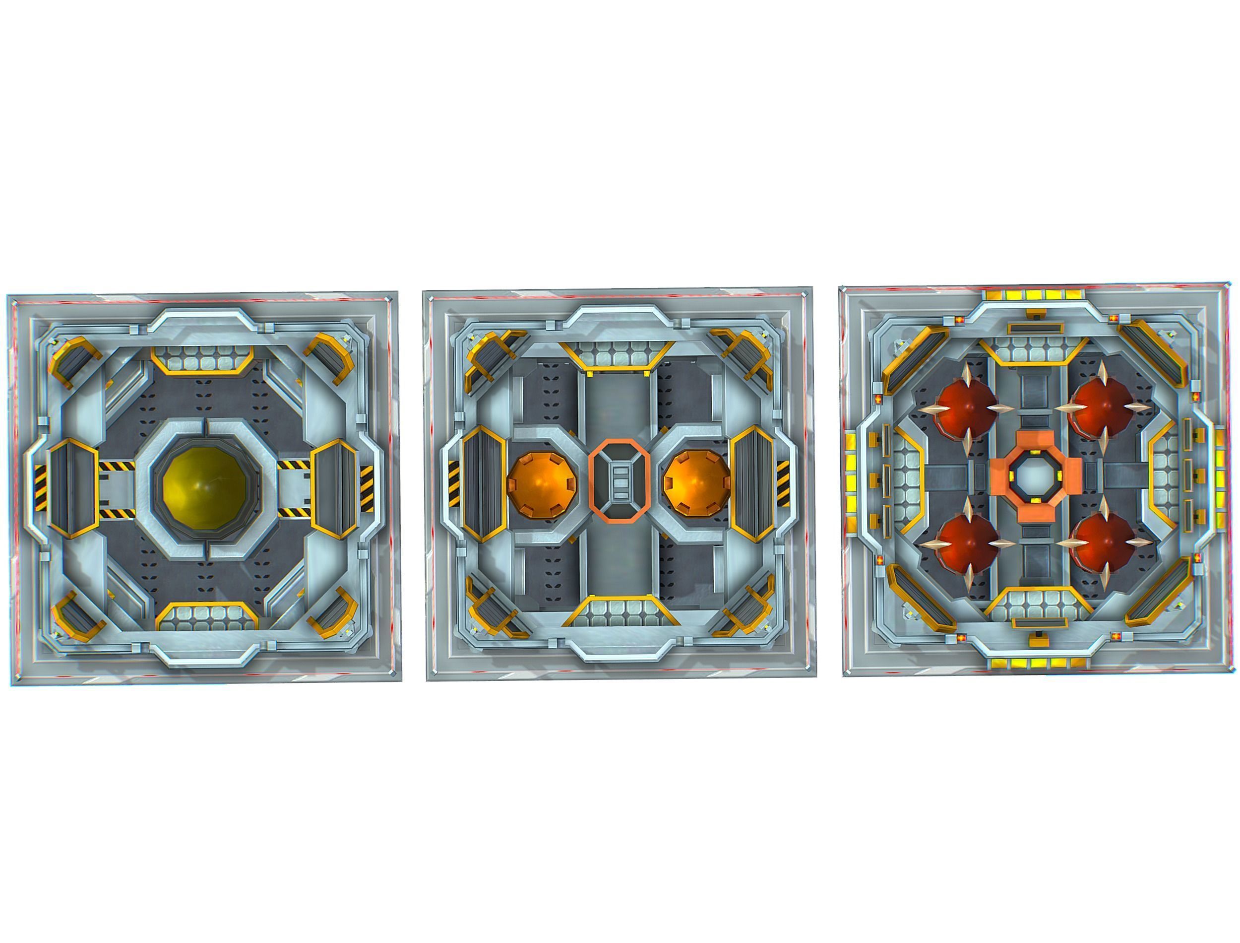 isometrical bomb torpedo launcher ALL Low-poly 3D model_18