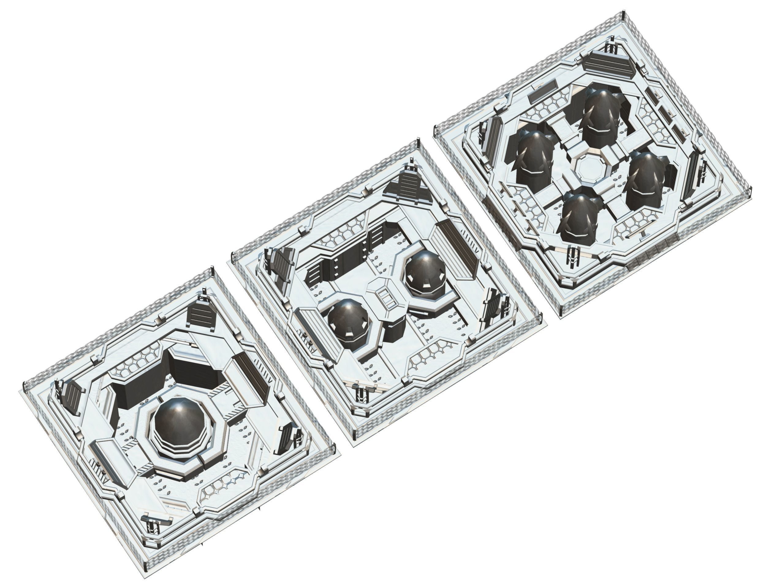 isometrical bomb torpedo launcher ALL Low-poly 3D model_23