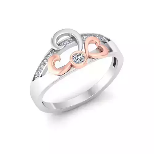 Solitaire Wedding Engagement Women Heart Ring 