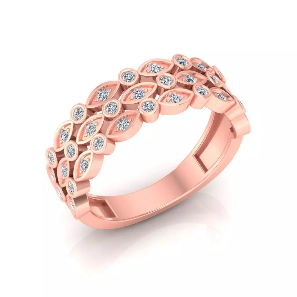 Solitaire Wedding Engagement Women Band Ring 3D print model_0