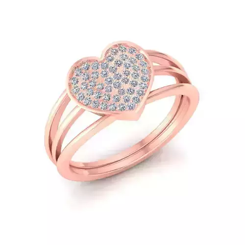 Solitaire Wedding Engagement Women Heart Ring 