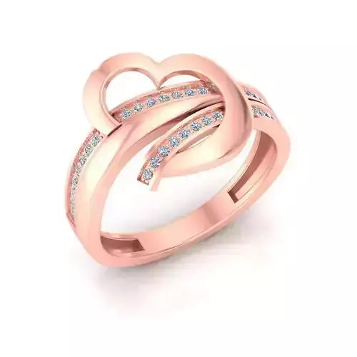 Solitaire Wedding Engagement Women Heart Ring 