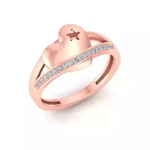 Solitaire Wedding Engagement Women Heart Ring 