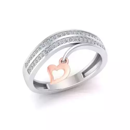 Solitaire Wedding Engagement Women Heart Ring 