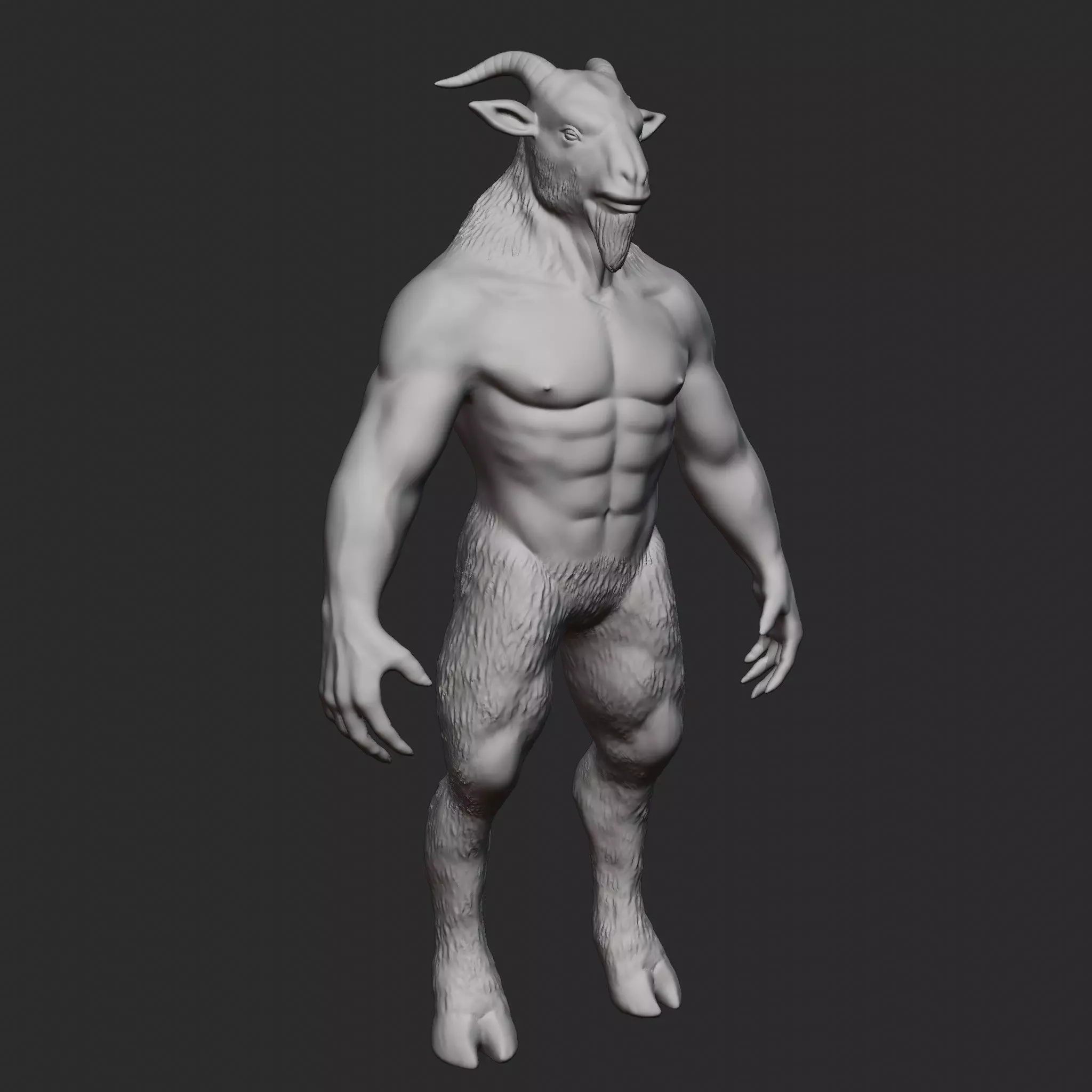 Goatman Creature 3D print model_0