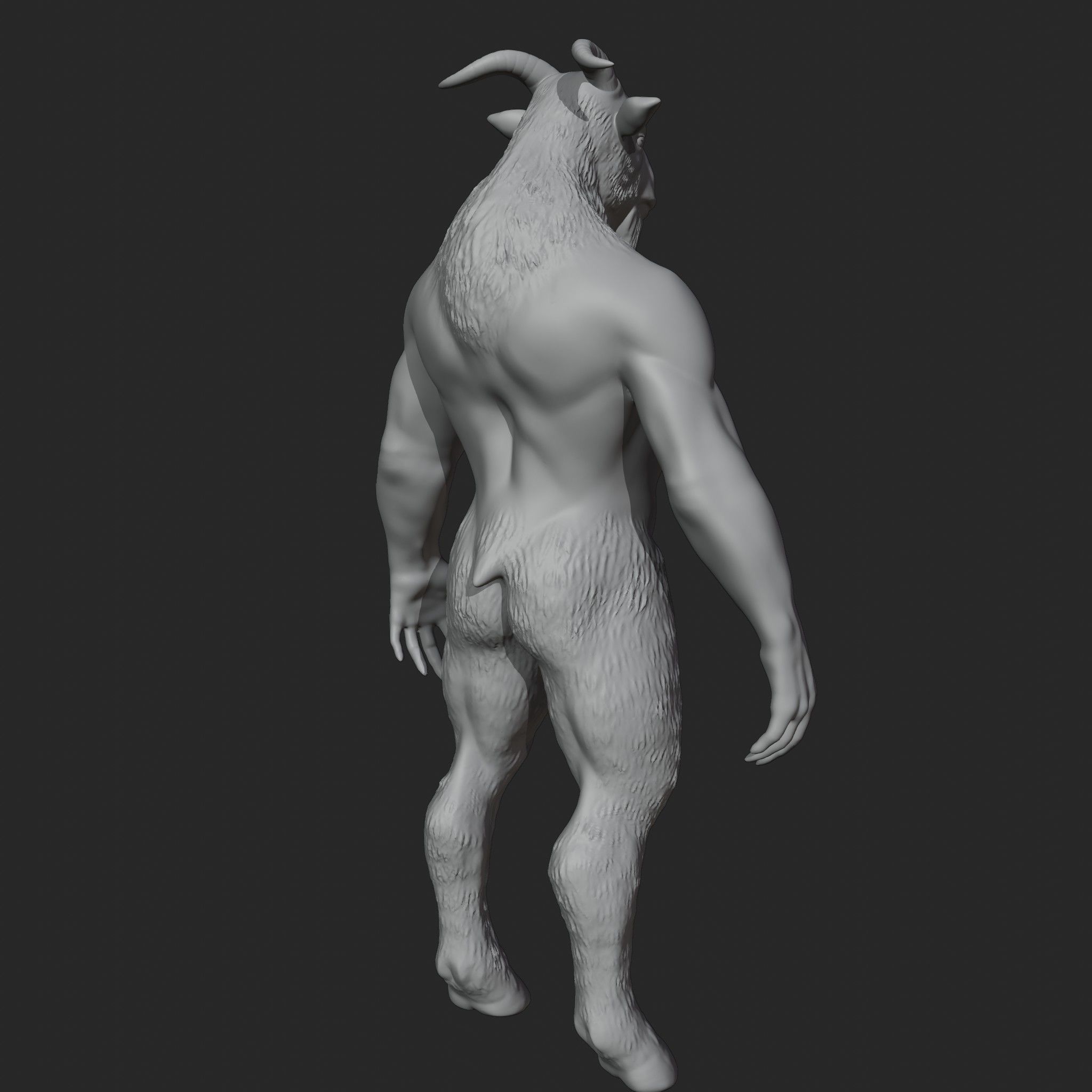 Goatman Creature 3D print model_4