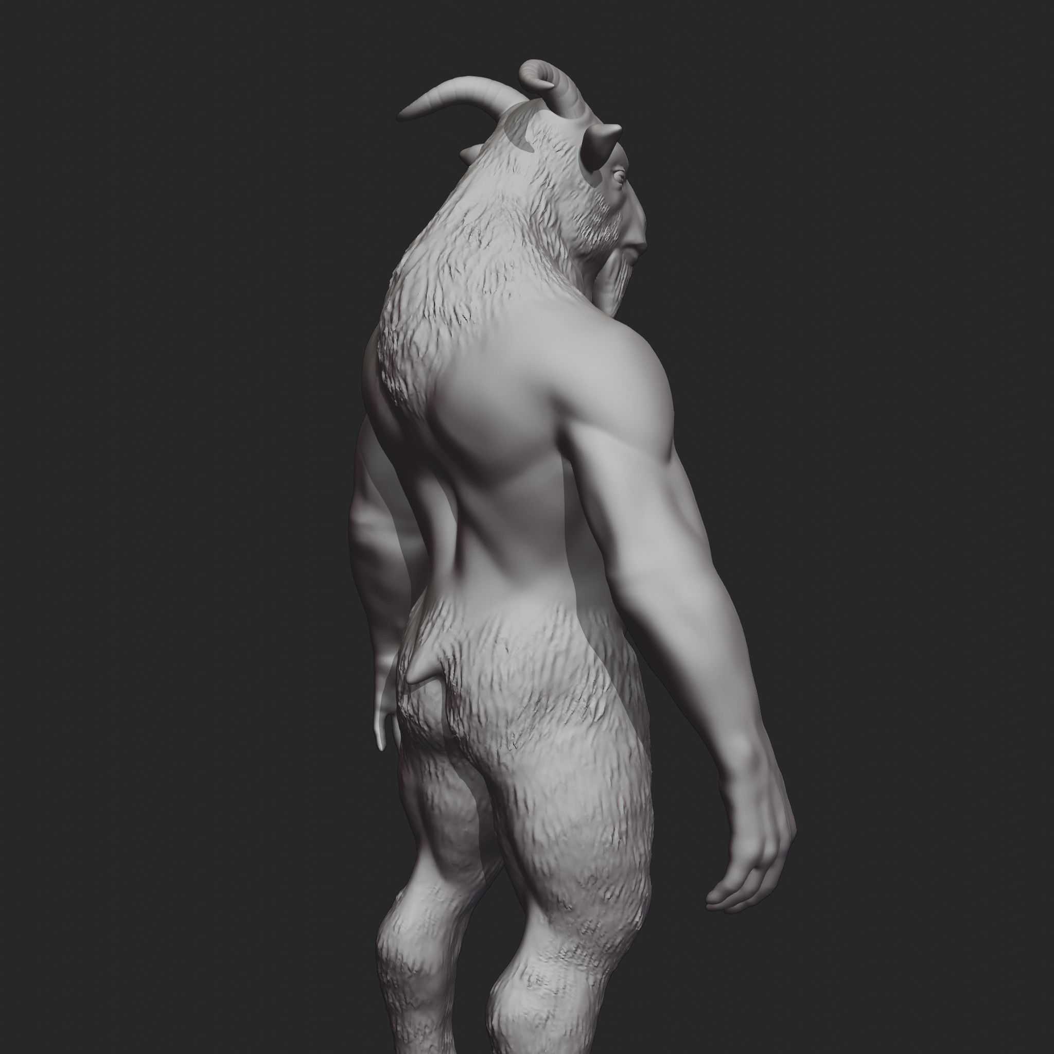Goatman Creature 3D print model_7