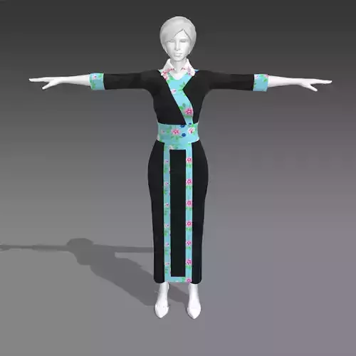 Hmong girl beautiful fashion clothes pant outfit