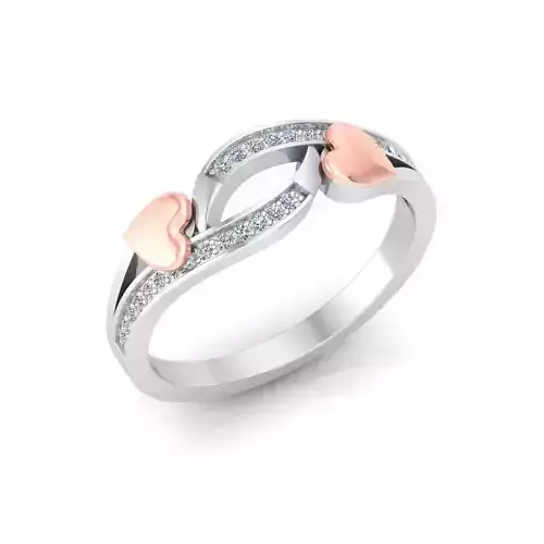 Solitaire Wedding Engagement Women Heart Ring 